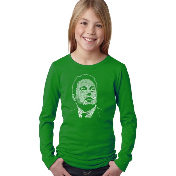 Girl's Word Art Long Sleeve - Elon Musk