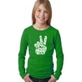 thumbnail image 1 of Girl's Word Art Long Sleeve - Peace Out, 1 of 2