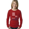 thumbnail image 1 of Girl's Word Art Long Sleeve - Support our Troops, 1 of 2