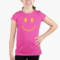 thumbnail image 1 of Girl's Word Art T-shirt - Be Happy Smiley Face, 1 of 2