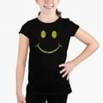 thumbnail image 1 of Girl's Word Art T-shirt - Be Happy Smiley Face, 1 of 2