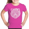 thumbnail image 1 of Girl's Word Art T-shirt - Bear Face, 1 of 2