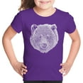 thumbnail image 1 of Girl's Word Art T-shirt - Bear Face, 1 of 2