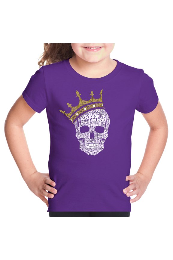Girl's Word Art T-shirt - Brooklyn Crown