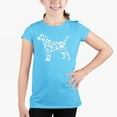 thumbnail image 1 of Girl's Word Art T-shirt - Dog Paw Prints, 1 of 2