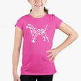 thumbnail image 1 of Girl's Word Art T-shirt - Dog Paw Prints, 1 of 2