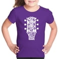thumbnail image 1 of Girl's Word Art T-shirt - Guitar Head Music Genres, 1 of 2