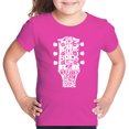 thumbnail image 1 of Girl's Word Art T-shirt - Guitar Head Music Genres, 1 of 2
