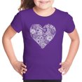 thumbnail image 1 of Girl's Word Art T-shirt - Heart Flowers, 1 of 2