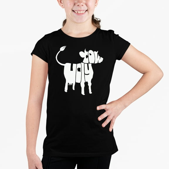 Girl's Word Art T-shirt - Holy Cow