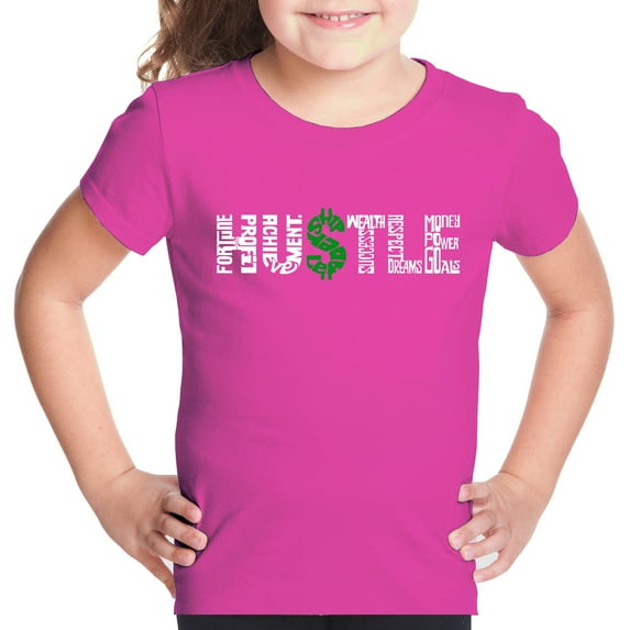 Girl's Word Art T-shirt - Hustle