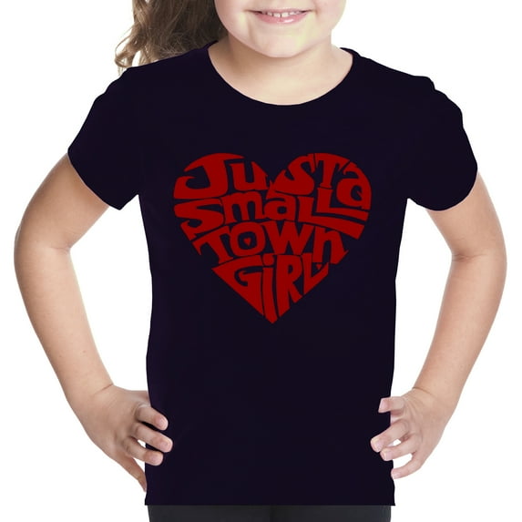 Girl's Word Art T-shirt - Just a Small Town Girl