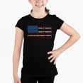 thumbnail image 1 of Girl's Word Art T-shirt - Land of the Free American Flag, 1 of 2