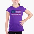 thumbnail image 1 of Girl's Word Art T-shirt - Land of the Free American Flag, 1 of 2