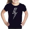 thumbnail image 1 of Girl's Word Art T-shirt - Lightning Bolt, 1 of 2
