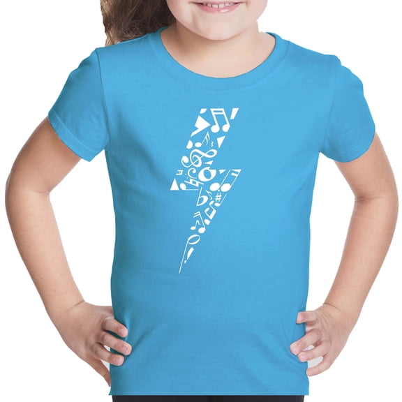 Girl's Word Art T-shirt - Lightning Bolt