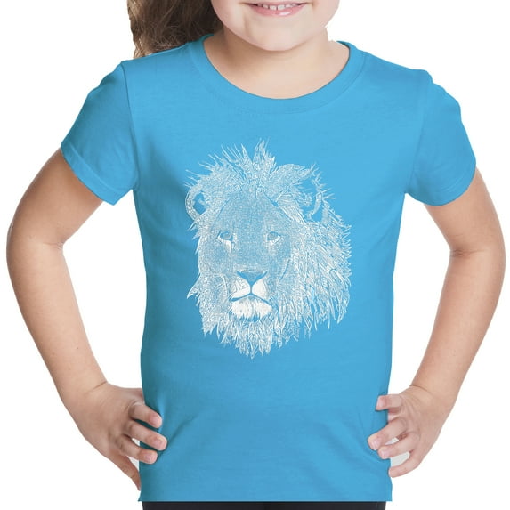 Girl's Word Art T-shirt - Lion