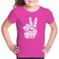 thumbnail image 1 of Girl's Word Art T-shirt - Peace Out, 1 of 2