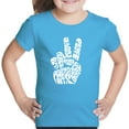 thumbnail image 1 of Girl's Word Art T-shirt - Peace Out, 1 of 2