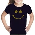 thumbnail image 1 of Girl's Word Art T-shirt - Rockstar Smiley, 1 of 2