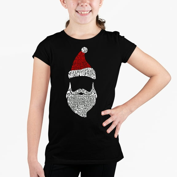 Girl's Word Art T-shirt - Santa Claus