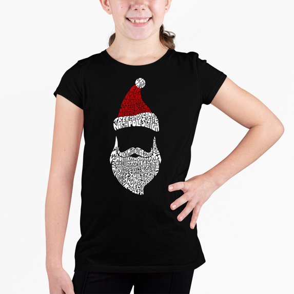 Girl's Word Art T-shirt - Santa Claus