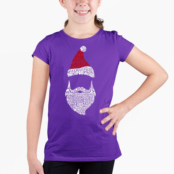 Girl's Word Art T-shirt - Santa Claus