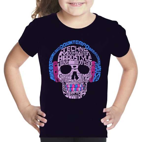 Girl's Word Art T-shirt - Styles of EDM Music