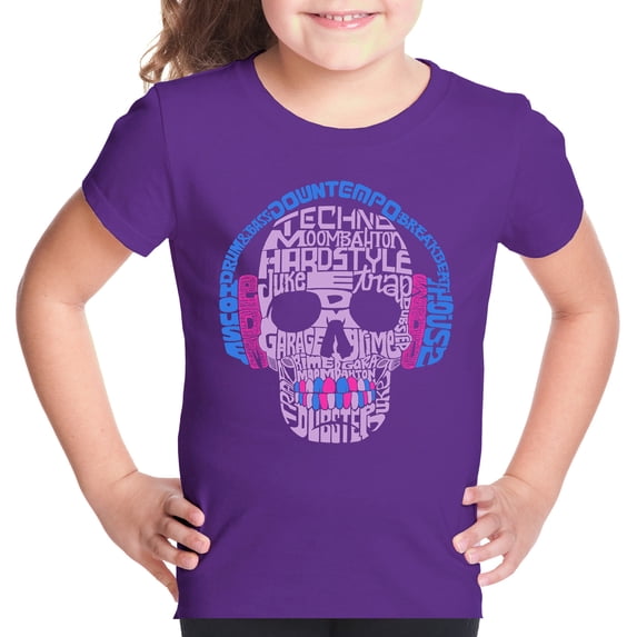 Girl's Word Art T-shirt - Styles of EDM Music