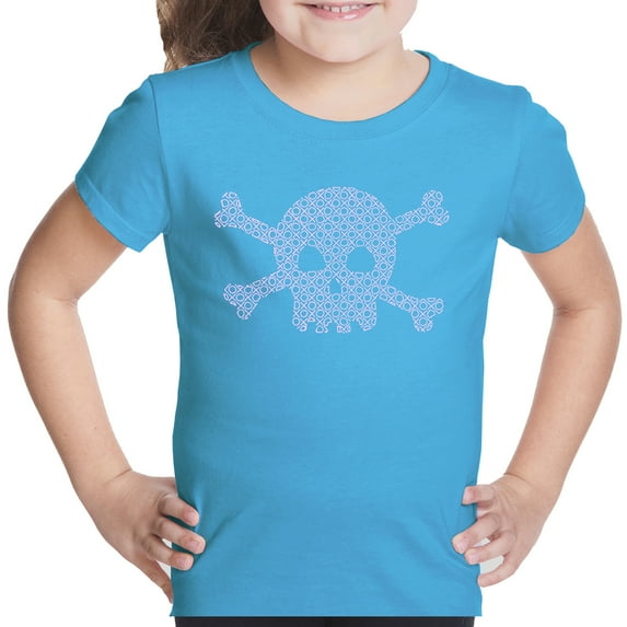 Girl's Word Art T-shirt - XOXO Skull