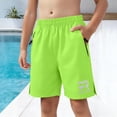 thumbnail image 1 of Girl's Yoga Shorts Boys Athletic Stretchy Shorts with Zipper Pockets Kids Lightweight Running Basketball Soccer Shorts Swim Trunks Green 14-15Y, 1 of 9