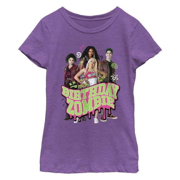 Girl's Z-O-M-B-I-E-S Birthday Team Graphic T-Shirt