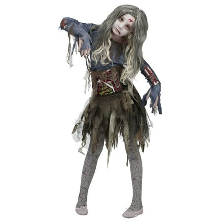 Girl's Zombie Costume, Small