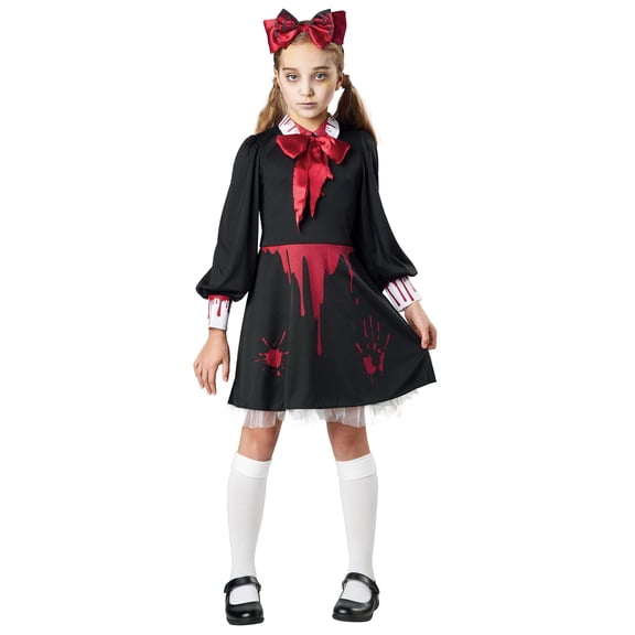 Girl's Zombie Victorian Babydoll Costume