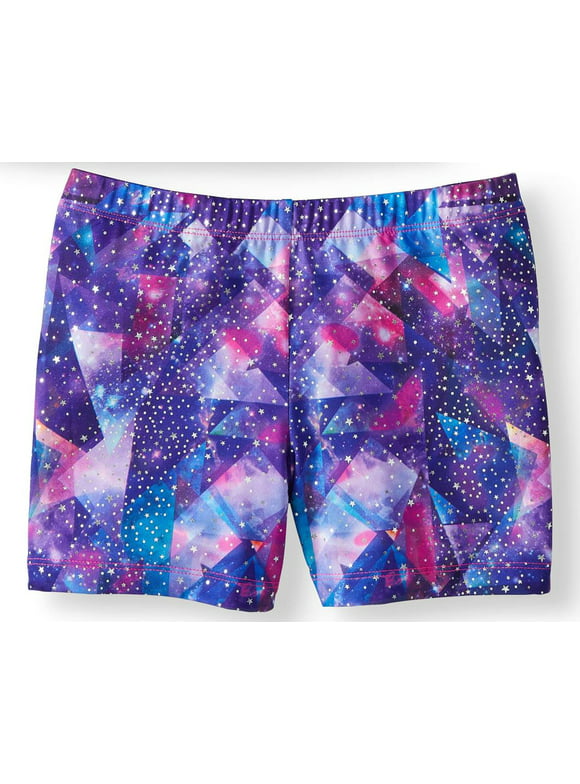 Girl's all over printed Space Travel bike short