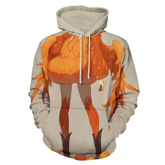 Girl with Orange Wings men and women 1536D Printed Hoodie Funny Fashion Casual Personality Hip Hop Long Sleeve Cool Pullover