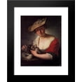 thumbnail image 1 of Girl with Pigeons 20x24 Framed Art Print by Pesne, Antoine, 1 of 2