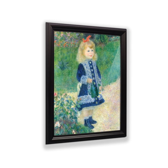 Girl with Watering Can by Pierre-Auguste Renoir Framed Home Decor Wall Art, Fantastic Girls Room Wall Decor, 11x14, 2406B