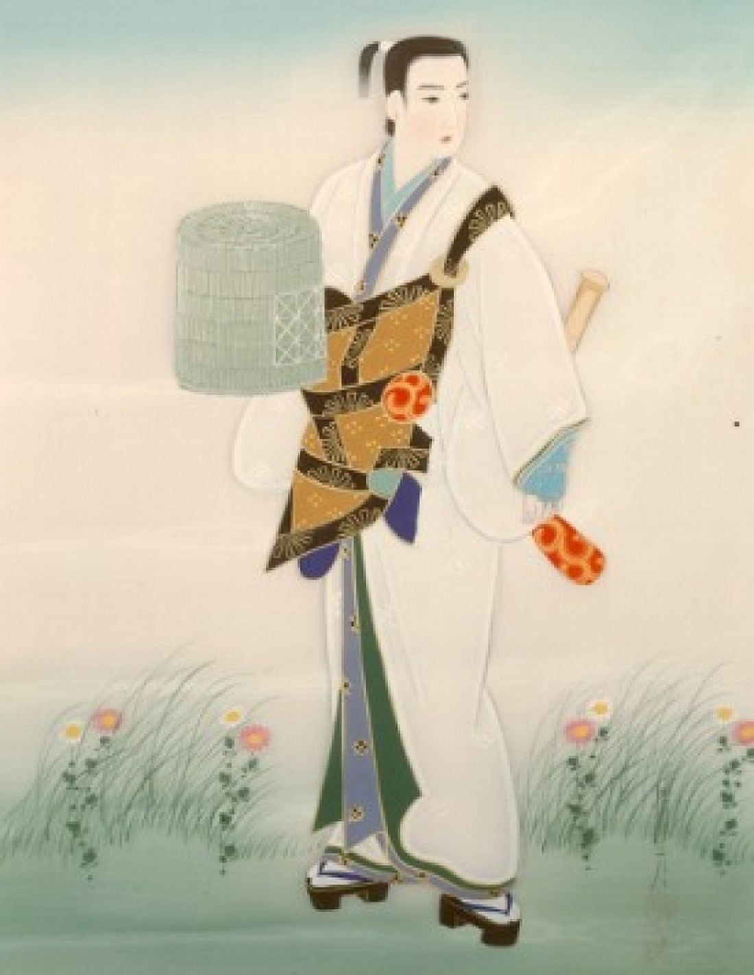 Girl with a Birdcage by Torii Kiyonaga 1752-1815 Canvas Art - Torii Kiyonaga (24 x 36)