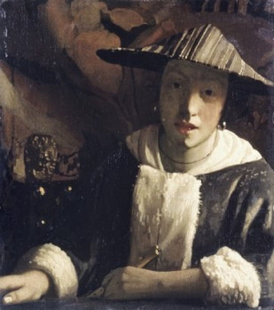 Girl with a Flute ca 1658-60 Jan Vermeer (1632-1675 Dutch) Oil on canvas National Gallery of Art Washington DC Canvas Art - Jan Vermeer (24 x 36)