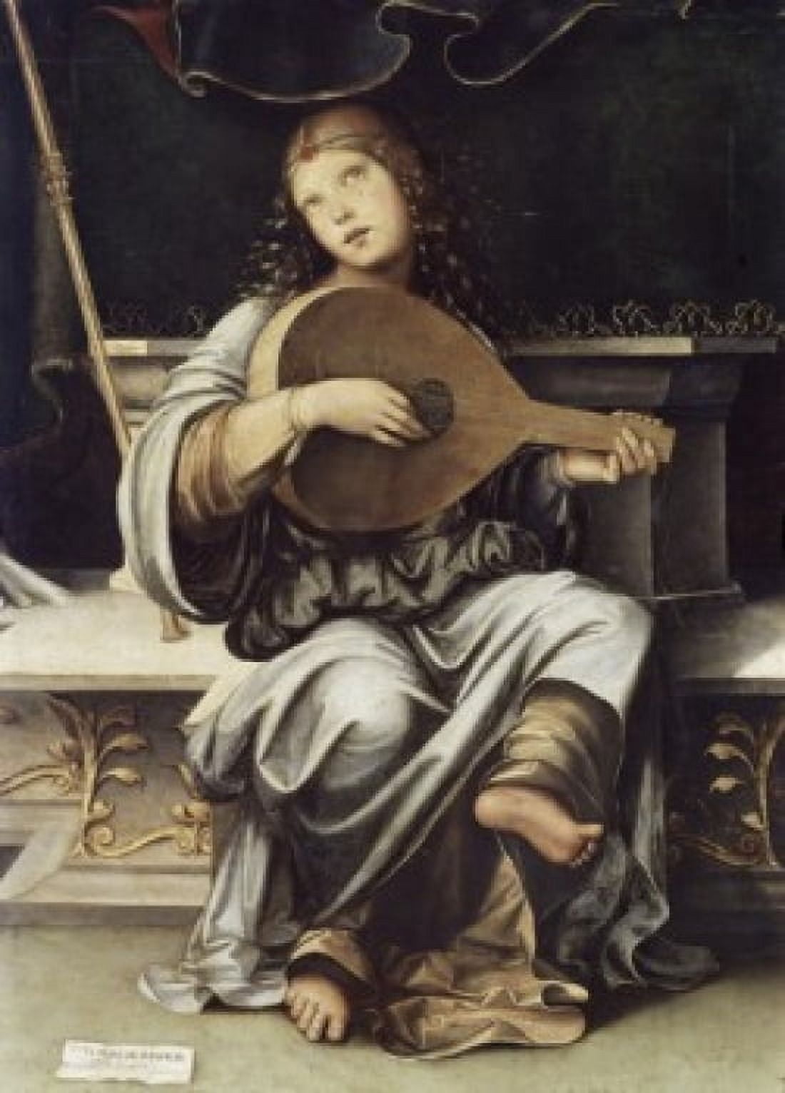Girl with a Lute Francesco Raibolini Francia (c 1450-15171518Bolognese) Pinacoteca di Brera Milan Canvas Art - Francesco Raibolini Francia (24 x 36)