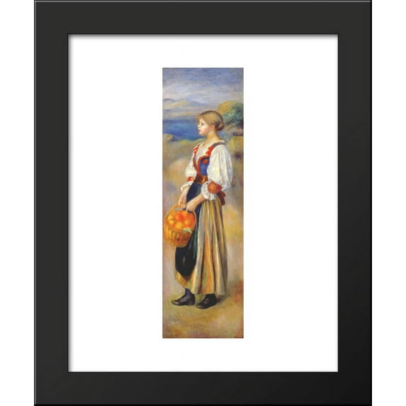 Girl with a basket of oranges 20x24 Framed Art Print by Renoir, Pierre Auguste