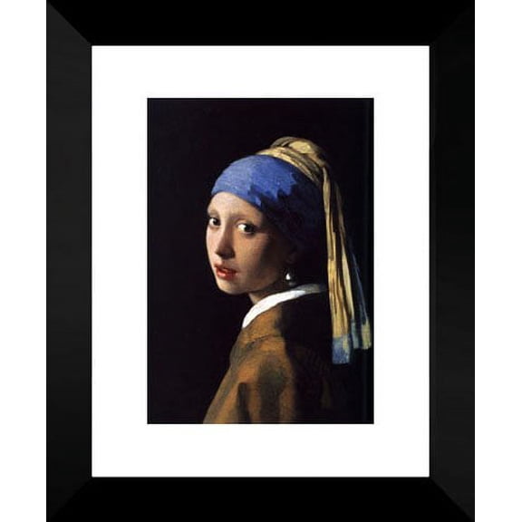 Girl with a pearl earring 20x24 Framed Art Print by Vermeer, Johannes