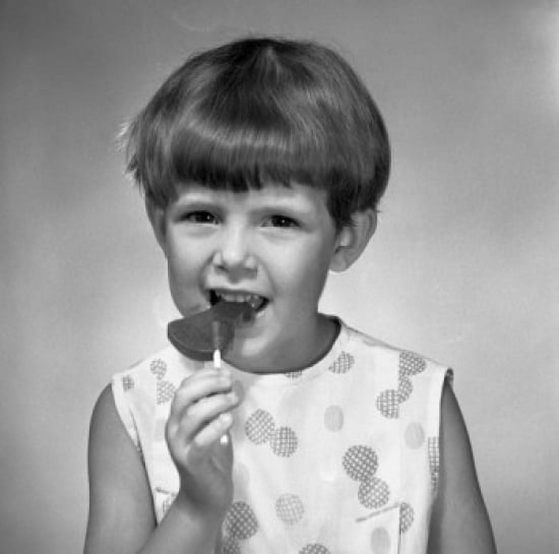 Girl with lollypop Canvas Art - (24 x 36)