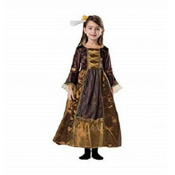GirlDuchess Costume Dress & Hair Pin, Brown - Medium