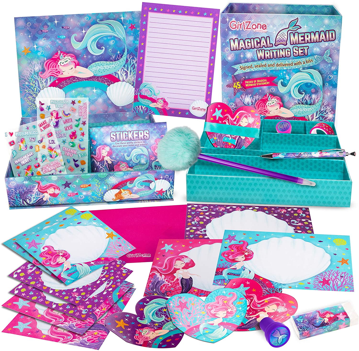 Original Stationery Unicorn Letter Writing Set, 45 Piece Stationery Set for Girls, Unicorn Gifts for Girls Age 10-12