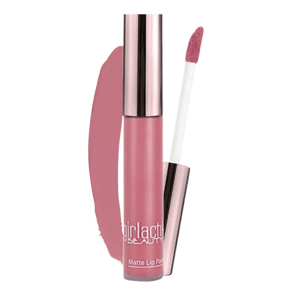 Girlactik Long Lasting Matte Lip Paint Liquid Lipstick - Shasha - Pink 0.25oz