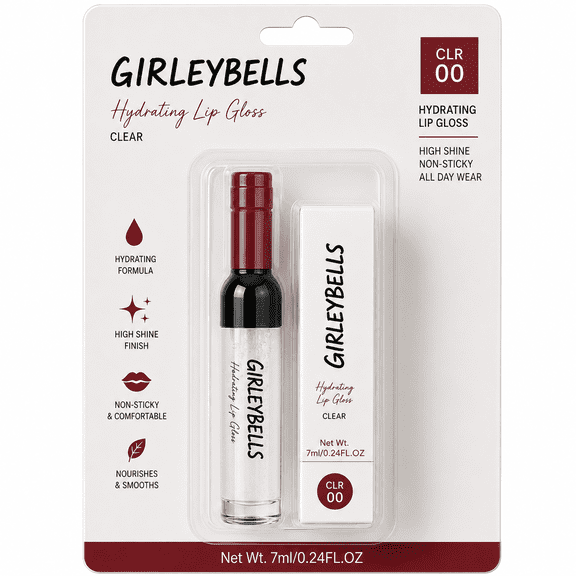 Girley Bell's Stay Glossy Hydrating High Gloss Clear Lip Gloss