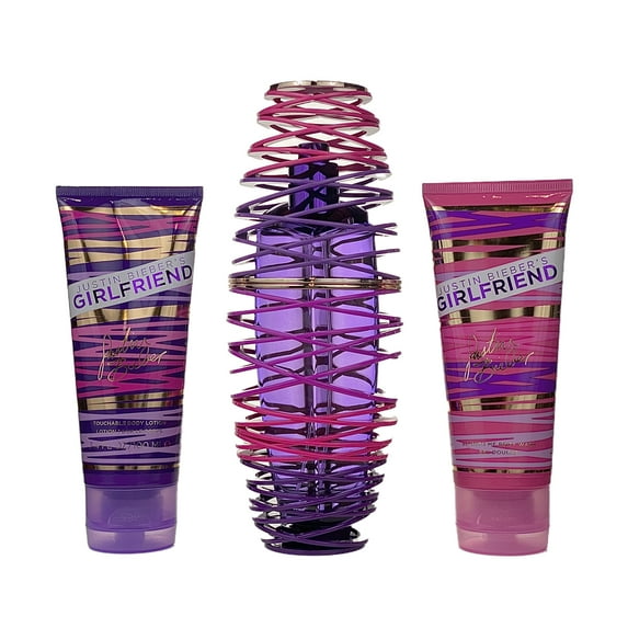 Girlfriend 3-pc Gift Set (edp Spray 3.4 Oz + Body Lotion 3.4 Oz + Body Wash 3.4 Oz) for Women by Justin Bieber