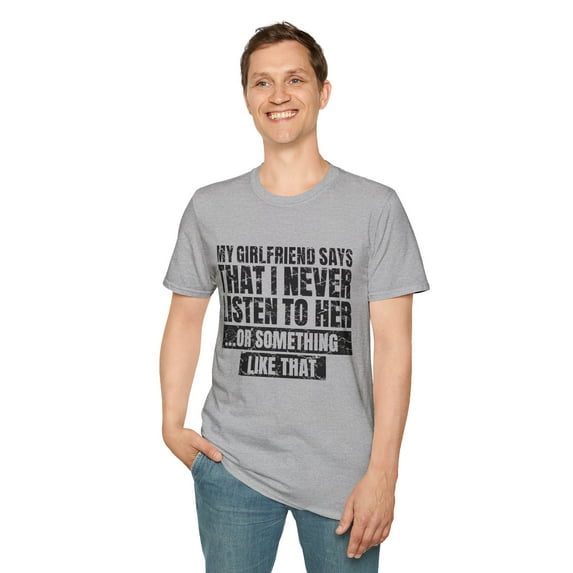 Girlfriend Boyfriend Listen Humor Novelty Vintage TShirt